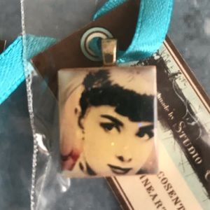 You choose Audrey Hepburn resin scrabble pendant